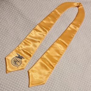 FFA Gold Satin Graduation Sash